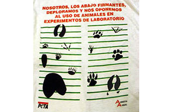 Los abajo firmantes ... (firmas = huellas animales) - Camiseta M