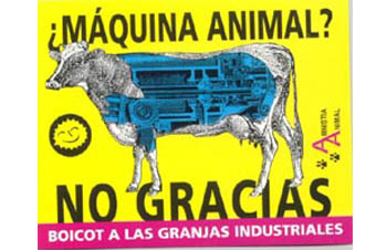 ¿Máquina animal? No, gracias- Pegatina